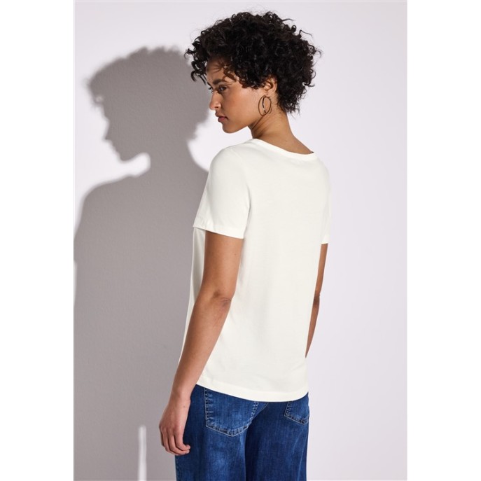 S Street One shirt SIMPLE print ecru